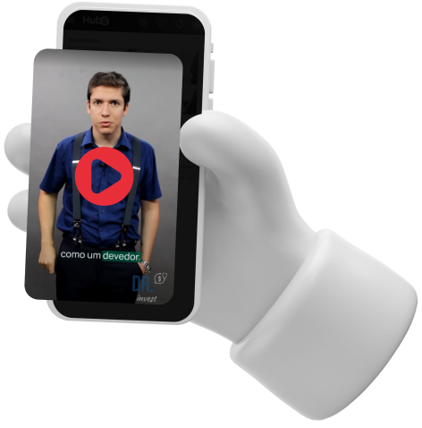 Mão segurando celular